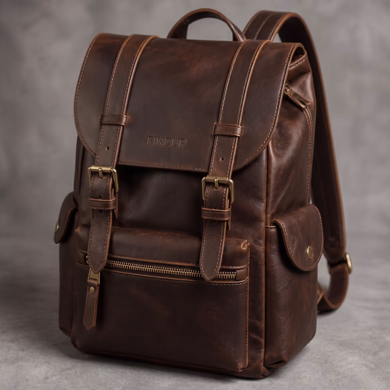 Heritage Leather Backpack by Findup Sports