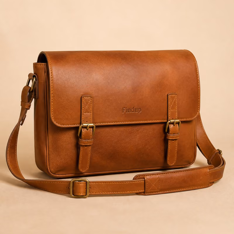 Crossbody Leather Messenger by Findup Sports