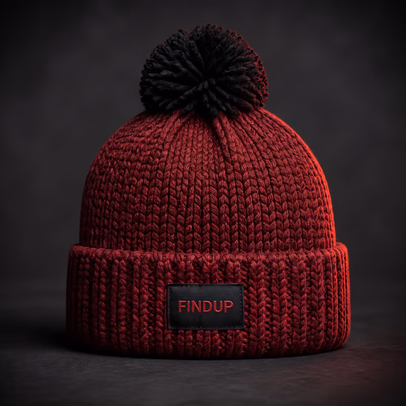 Crimson Knit Beanie by Findup Sports
