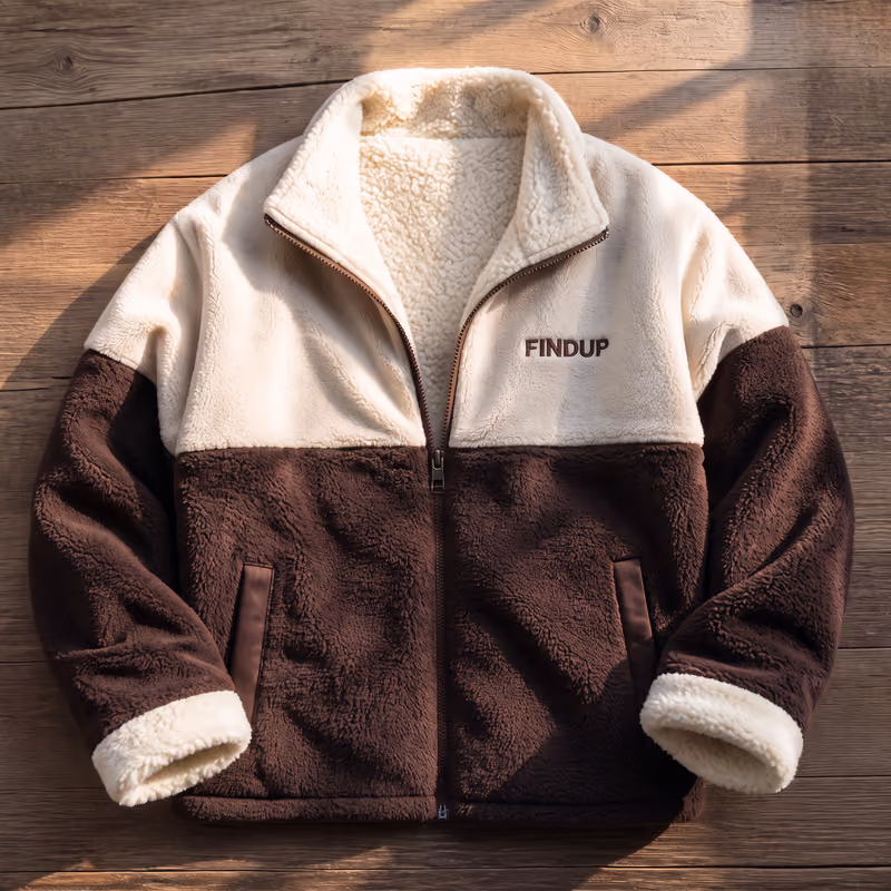 Sherpa-Lined Fleece Jacket
