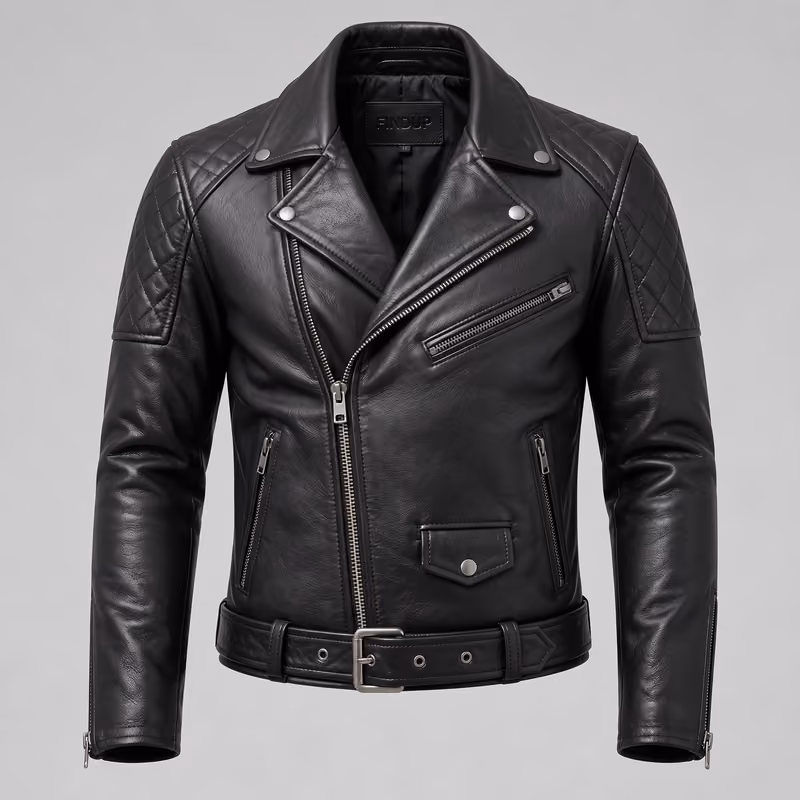 Classic Biker Leather Jacket