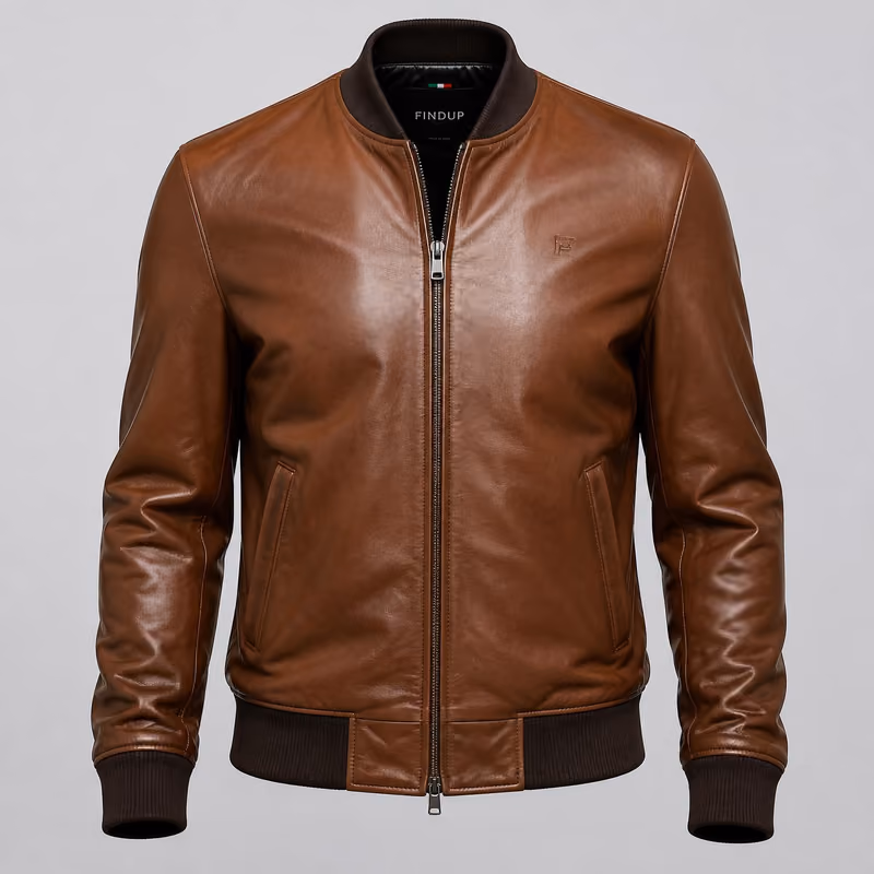 Lambskin Bomber Jacket by Findup Sports
