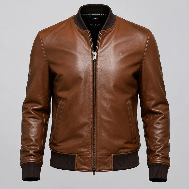 Lambskin Bomber Jacket by Findup Sports